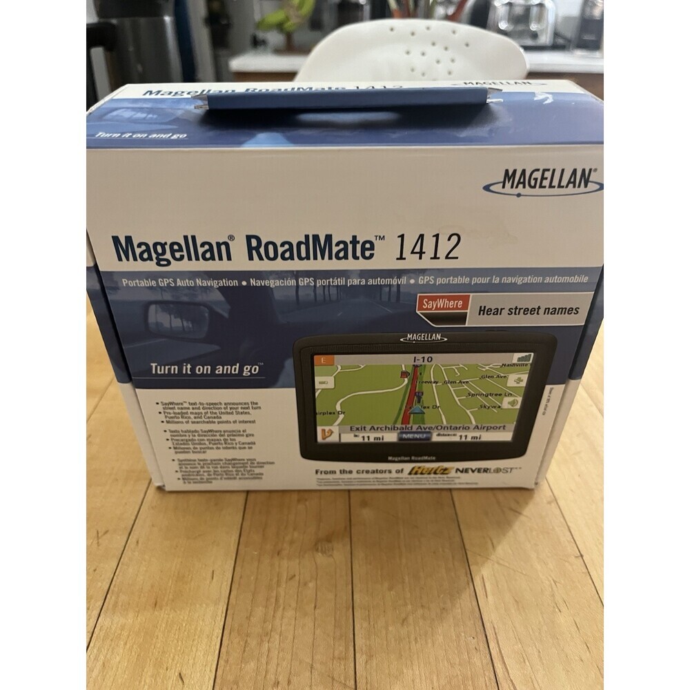 Magellan RoadMate 1412 Car Portable GPS Navigator System 4.3" USA Canada PR Maps